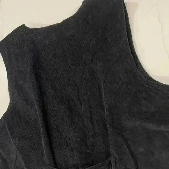 Vintage Soul Mates Patchwork Corduroy Vest Women's 2X Braided Fabric Tie Back - Picture 8 of 8